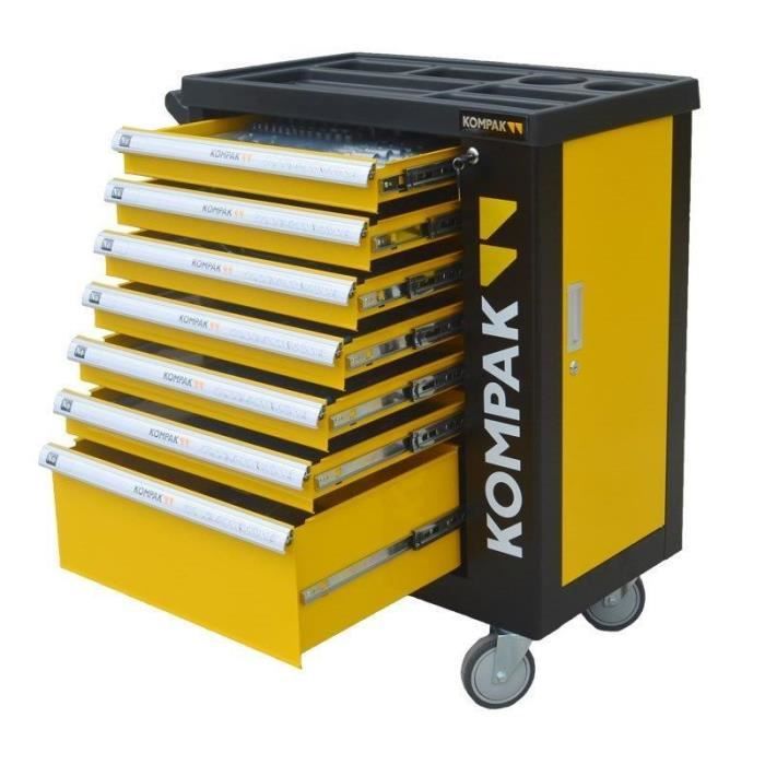 SERVANTE D'ATELIER PRO 7 TIROIRS ÉQUIPÉE AVEC 252 OUTILS