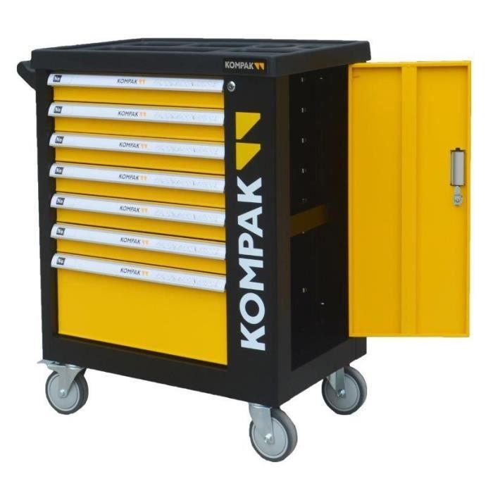 SERVANTE D'ATELIER PRO 7 TIROIRS ÉQUIPÉE AVEC 252 OUTILS – Image 3