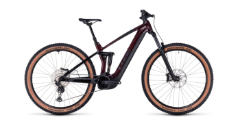 VTT ÉLECTRIQUE TOUT-SUSPENDU CUBE STEREO HYBRID 140 HPC RACE 625 SHIMANO DEORE/XT 12V 625 WH 29'' ROUGE LIQUID 2023