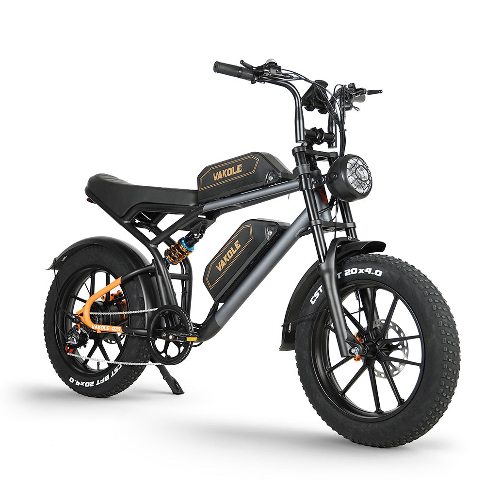 Vélo Vakole Q20 750W 20" Fat Bike VTT électrique avec 20Ah*2 Doubles Batteries de Samsung E-MTB – Image 2