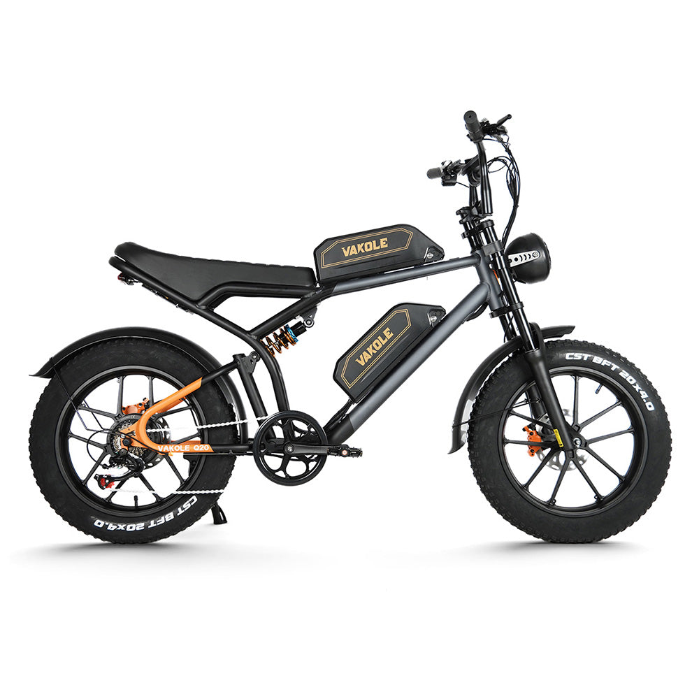 Vélo Vakole Q20 750W 20" Fat Bike VTT électrique avec 20Ah*2 Doubles Batteries de Samsung E-MTB – Image 3