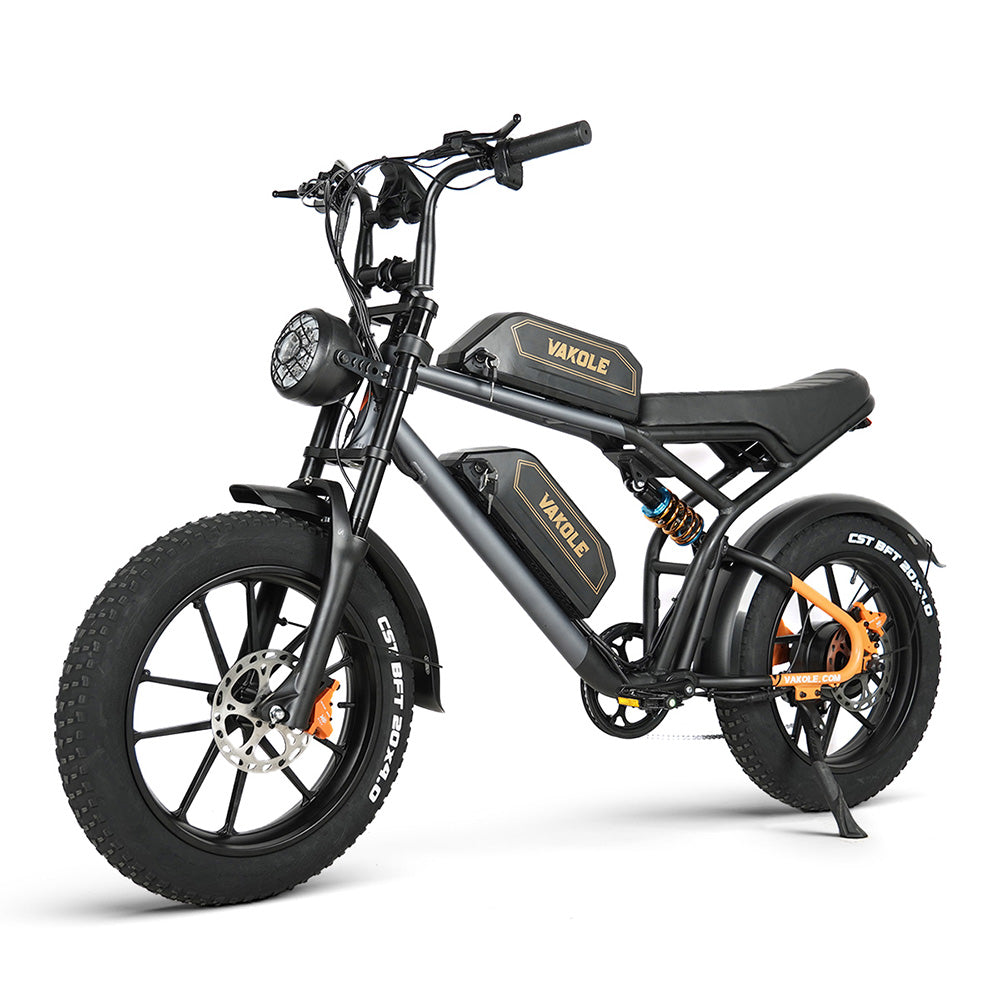 Vélo Vakole Q20 750W 20" Fat Bike VTT électrique avec 20Ah*2 Doubles Batteries de Samsung E-MTB – Image 4