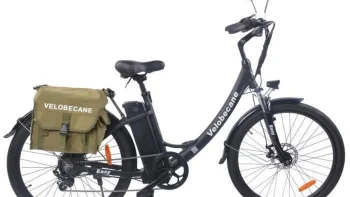 Vélo électrique - VELOBECANE - 26'' -7 Vitesses - Freins à disques - Autonomie 75km - Cadre alu - Noir