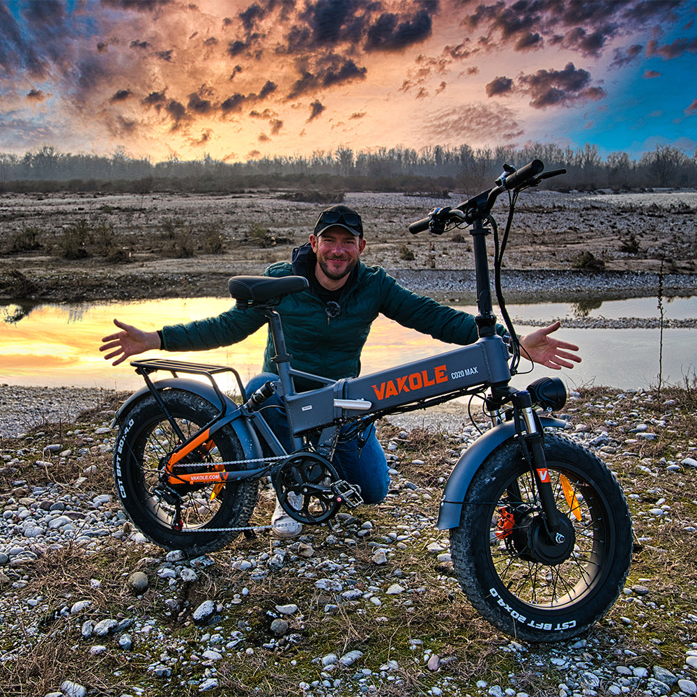 Vélo Vakole CO20 Max 750W*2 Double Moteur 20" Fat Bike VTT Électrique Pliant avec 20Ah Samsung Batterie – Image 5
