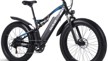 Vélo de ville électrique 26'' - GUNAI -7 vitesses Shimano - Freins à disque - 17 Ah - Noir