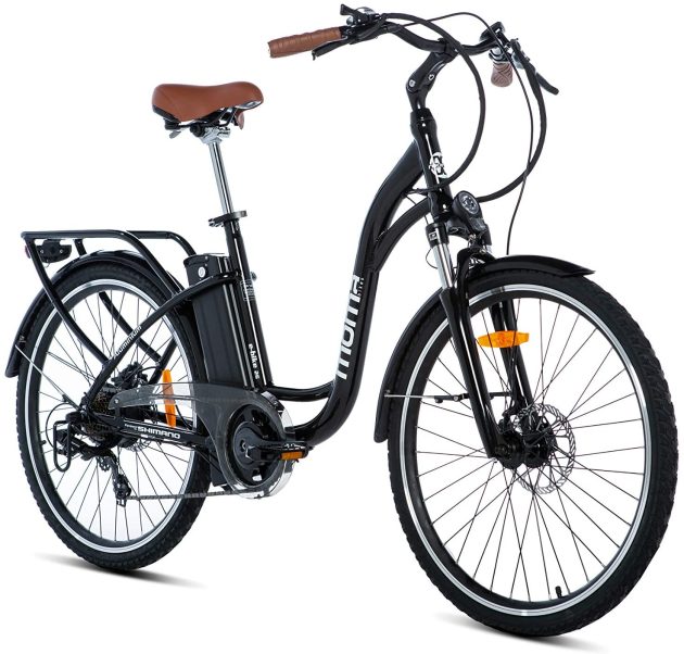 Moma Bikes Ebike 26.2 Hydraulic Vélo Electrique VAE De Ville, Ebike-26.2 Adulte Unisexe, Noir, Unic Size