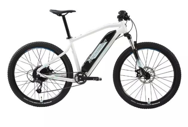 VÉLO VTT ÉLECTRIQUE E-ST100 FEMME BLANC 27''5