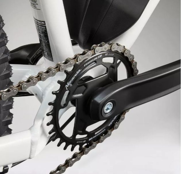 VÉLO VTT ÉLECTRIQUE E-ST100 FEMME BLANC 27''5 – Image 3