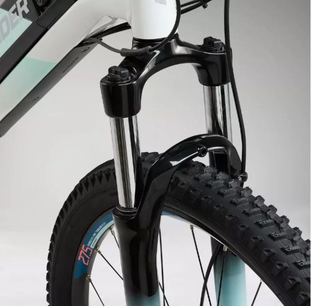 VÉLO VTT ÉLECTRIQUE E-ST100 FEMME BLANC 27''5 – Image 4