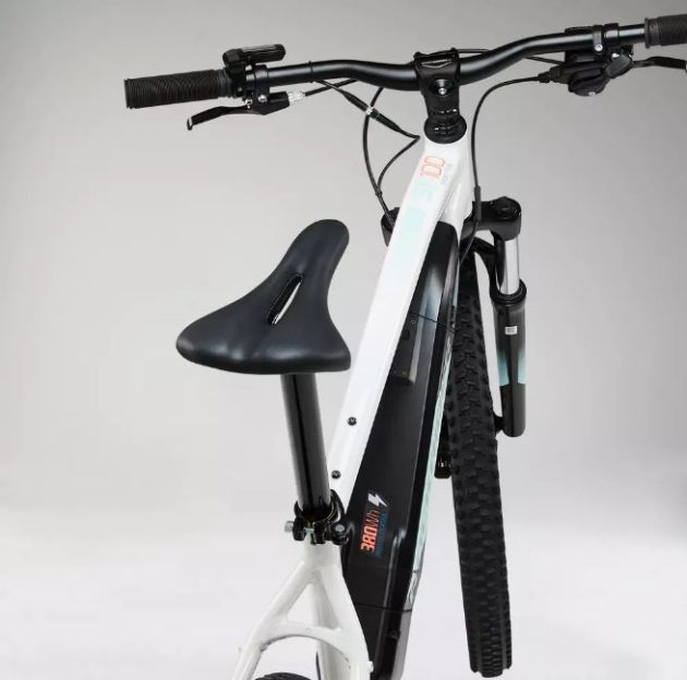VÉLO VTT ÉLECTRIQUE E-ST100 FEMME BLANC 27''5 – Image 6