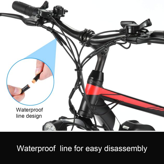 VIVI 26" 250W Vélo de Montagne électrique 36V 10,4Ah ORANGE Vélo de Transport à Batterie Amovible 25MPH 21 Vitesses E-Bike Adulte – Image 6
