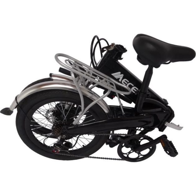 MECER Vélo pliant 20’ électrique – Cadre alu - Autonomie 55km – 7 vitesses shimano – Assemblé en France - Noir – Image 2