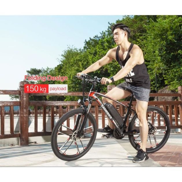 Vélo assistance Electrique - Samebike MYSM26 26" 48V 350W 30 km / h - 2000mAh - Noir – Image 3