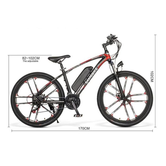 Vélo assistance Electrique - Samebike MYSM26 26" 48V 350W 30 km / h - 2000mAh - Noir – Image 4