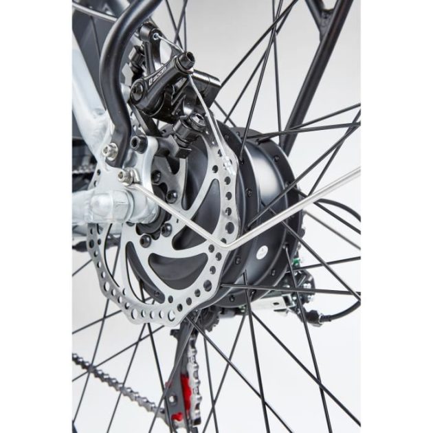 Vélo électrique BiClou Porteur 26 gris : mot. roue arrière 250W batterie 280Wh - roues 26 pouces - autonomie 40km - garanti 3 ans – Image 3