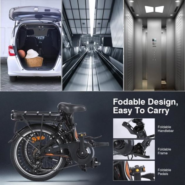 Vélo électrique Dohiker 20F054 250W 36V 20 pouces 25 km / h 3 modes Vélo assistanse électrique – Image 2